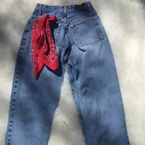 Vintage skinny fit high waisted jeans
